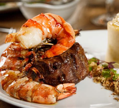 Surf and turf restaurant - Best Surf and Turf Recipes. To get your planning process started, here are some of the best surf and turf pairings to try at home. These pairings are restaurant-quality and easier than you might think to pull together. Steak and Shrimp. Steak and shrimp is a beloved surf and turf pairing. 
